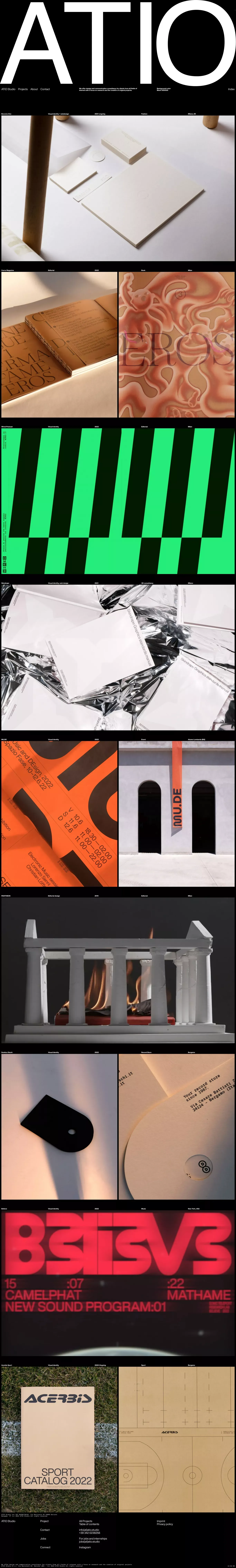 ATIO Studio - Portfolio design