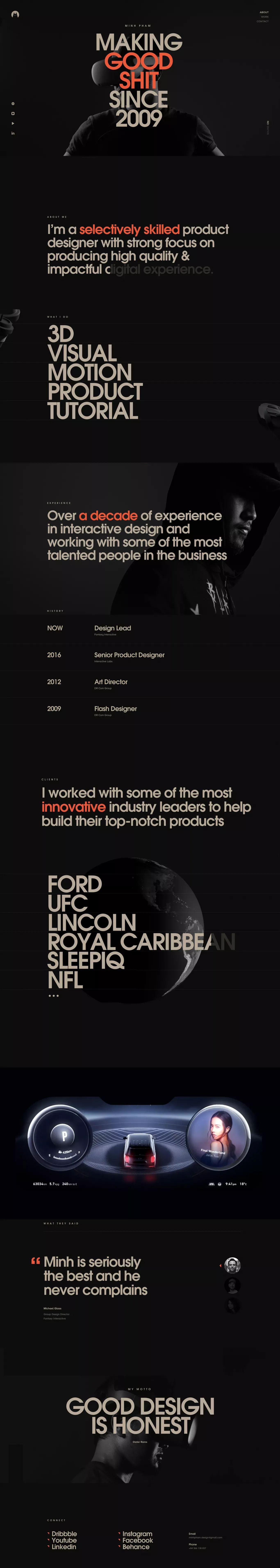 Minh Pham - Multidisciplinary Designer - Portfolio design