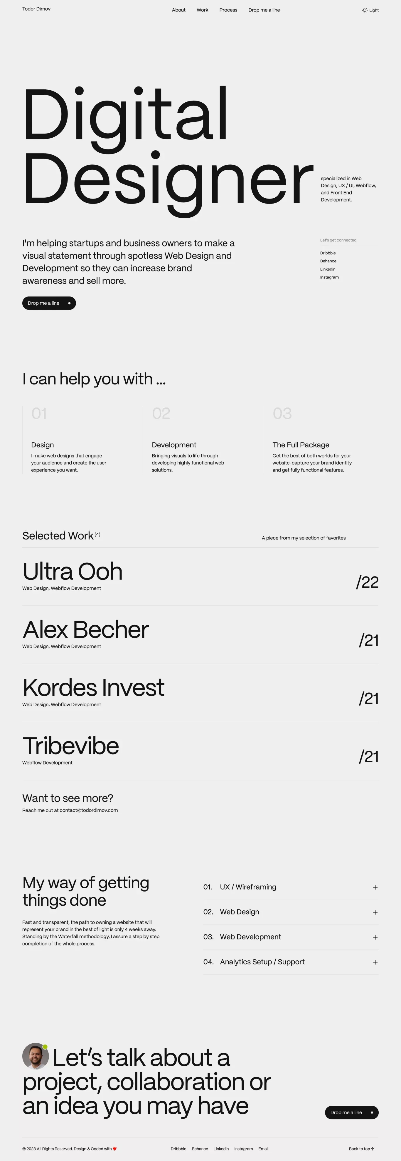 Todor Dimov | Digital Designer - Portfolio design