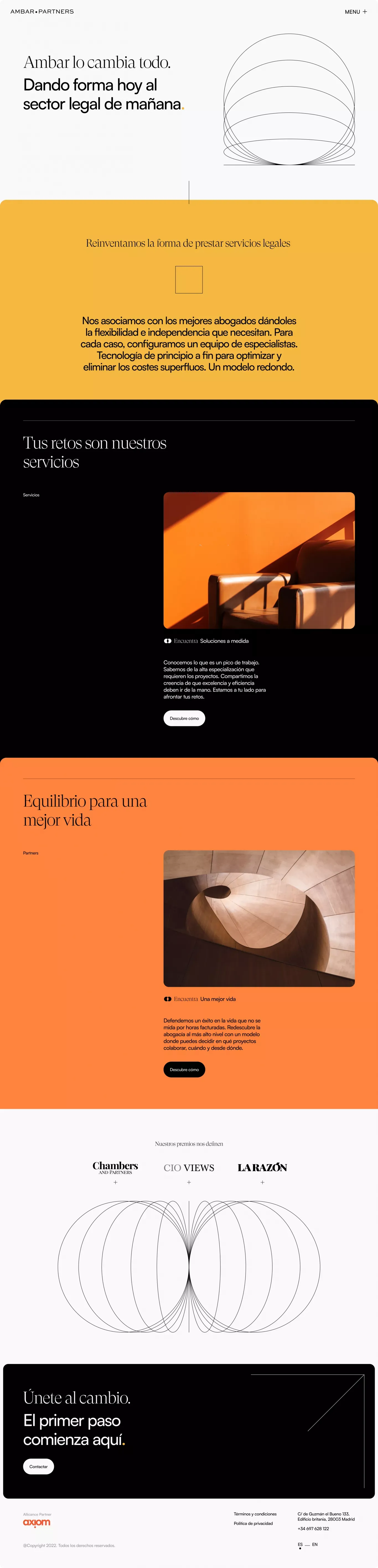 Ambar Partners | Ambar es la primera firma de servicios legales alternativos (ALSP), partner exclusivo de Axiom, abogados por proyectos - Portfolio design