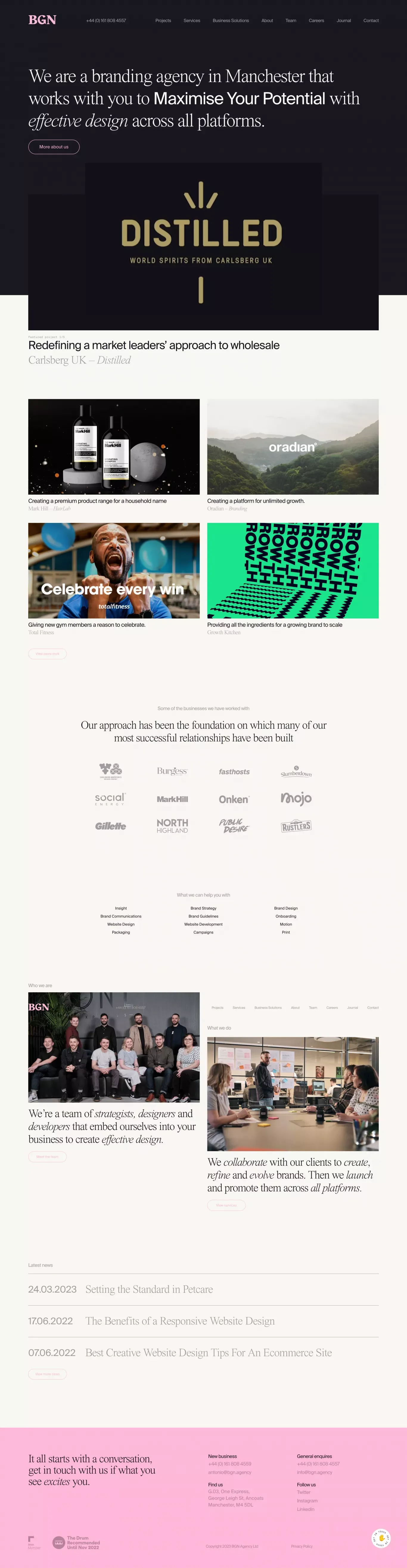 Creative, Branding & Graphic Design Agency Manchester | BGN - Portfolio design