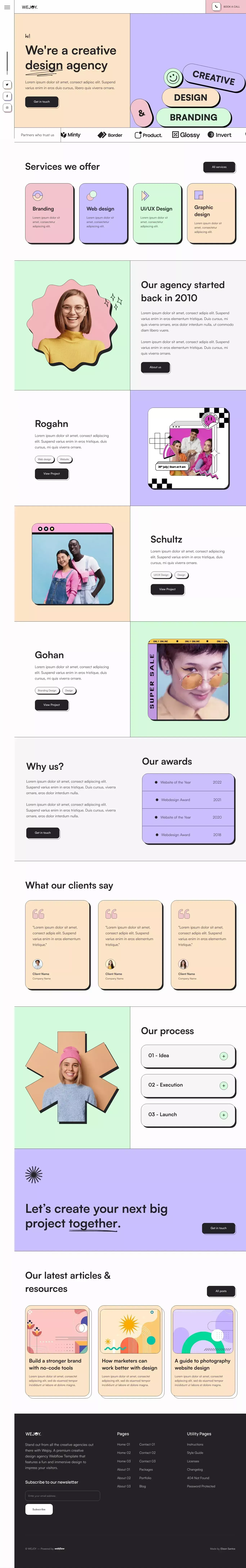 Wejoy - Webflow Ecommerce Website Template - Template design
