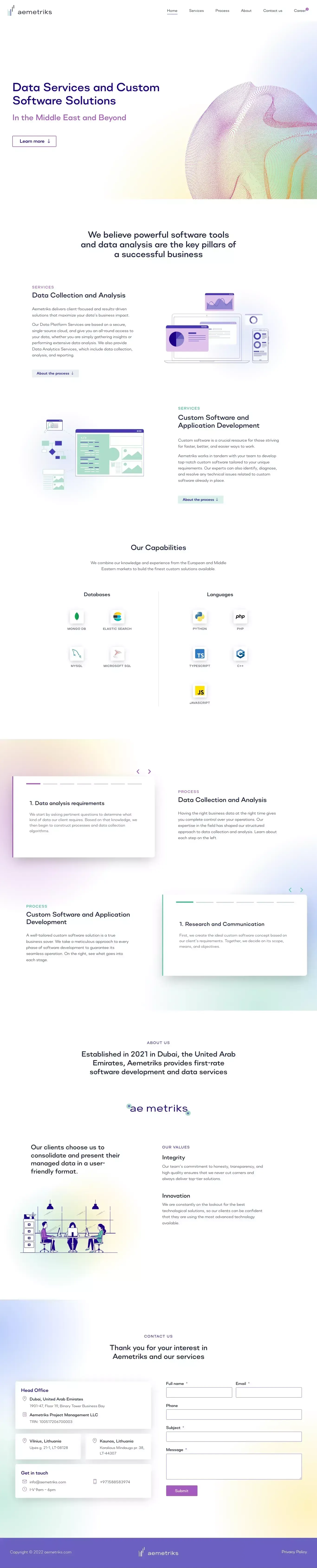 Aemetriks – Project Management LLC - About Us  design