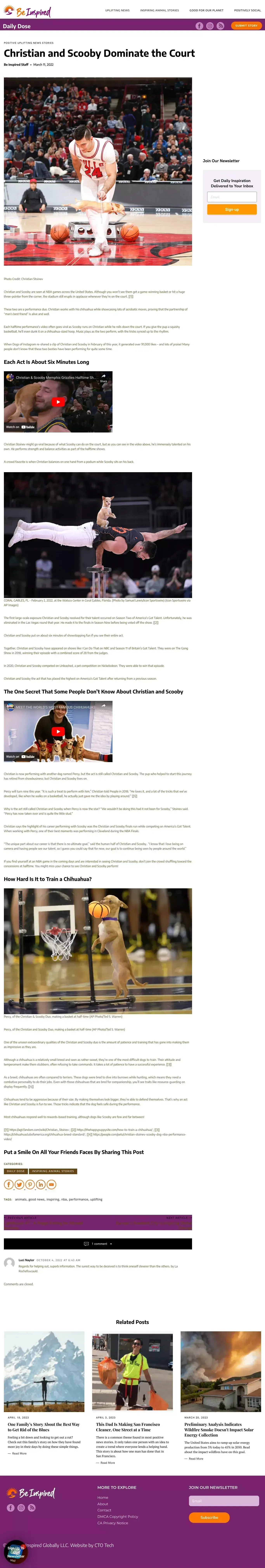 Christian and Scooby Dominate the Court - Be Inspired - Ecommerce design