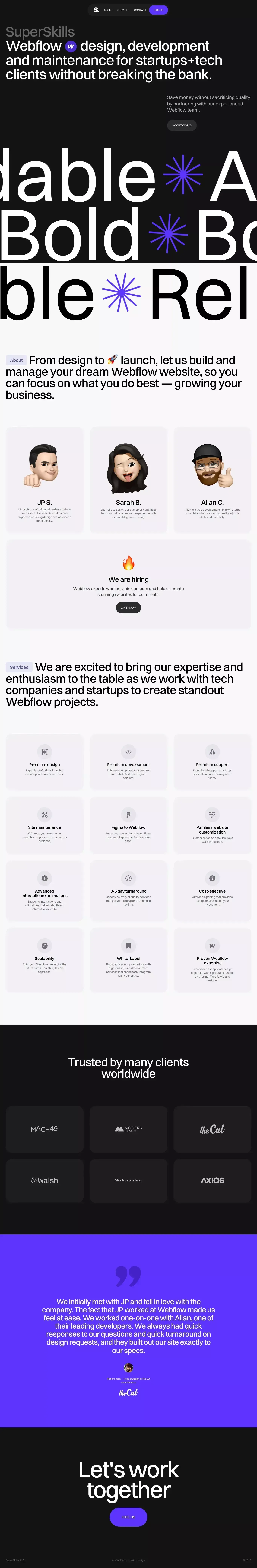 SuperSkills | Expert Webflow Development and Site Maintenance - website design