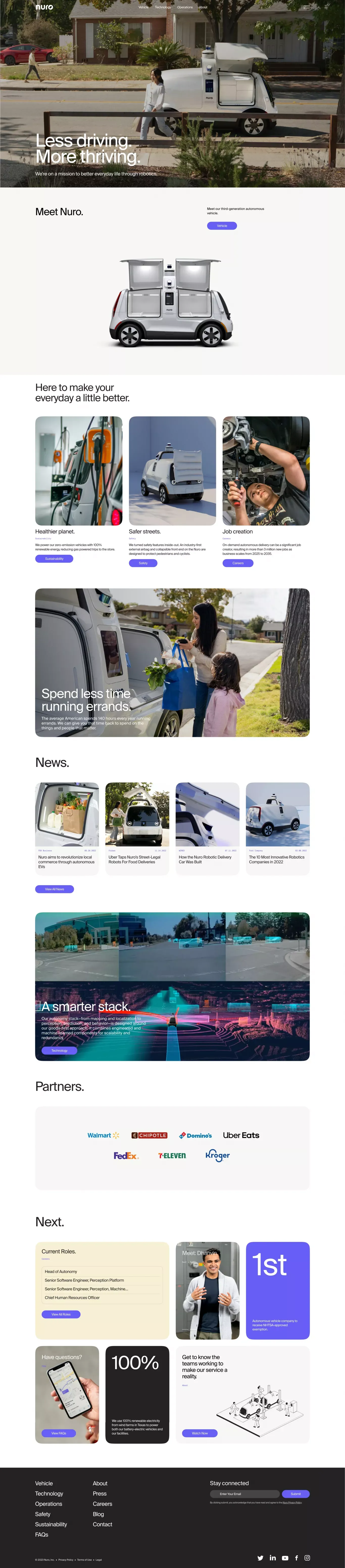 Nuro - On a mission to better everyday life through robotics. | Nuro - Landing design