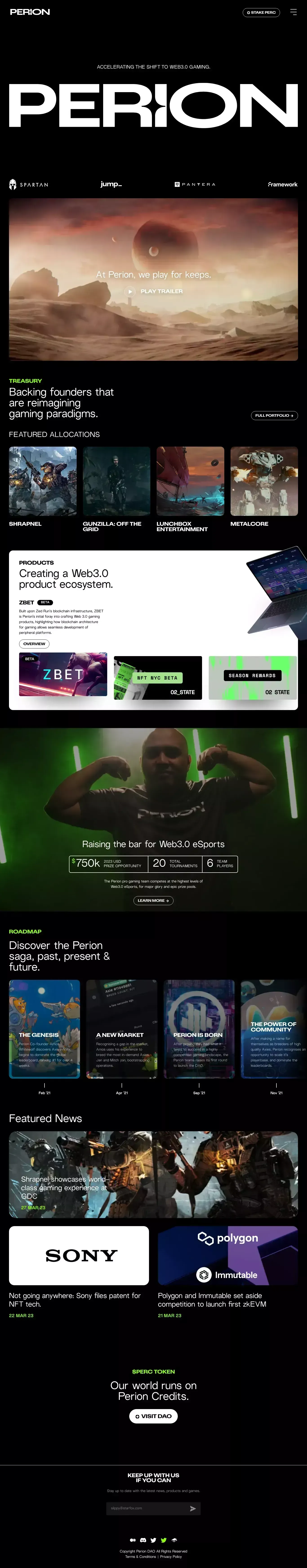 Perion - Play For Keeps. - Portfolio design