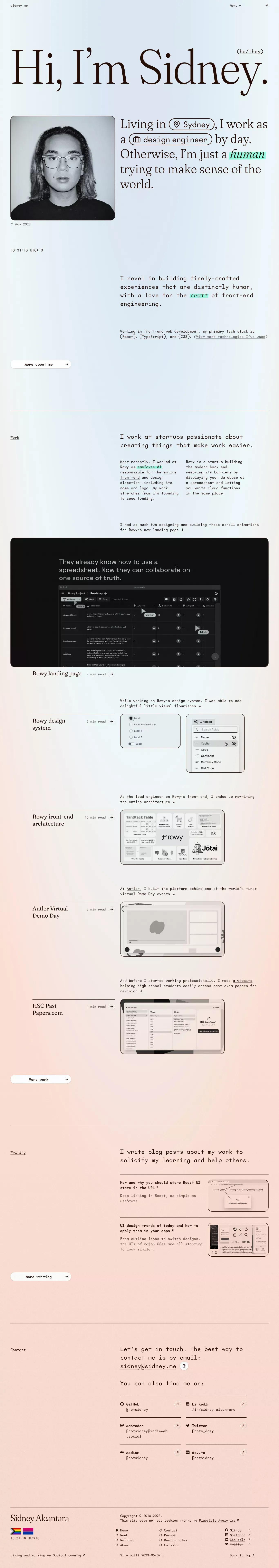 Sidney Alcantara - Portfolio design