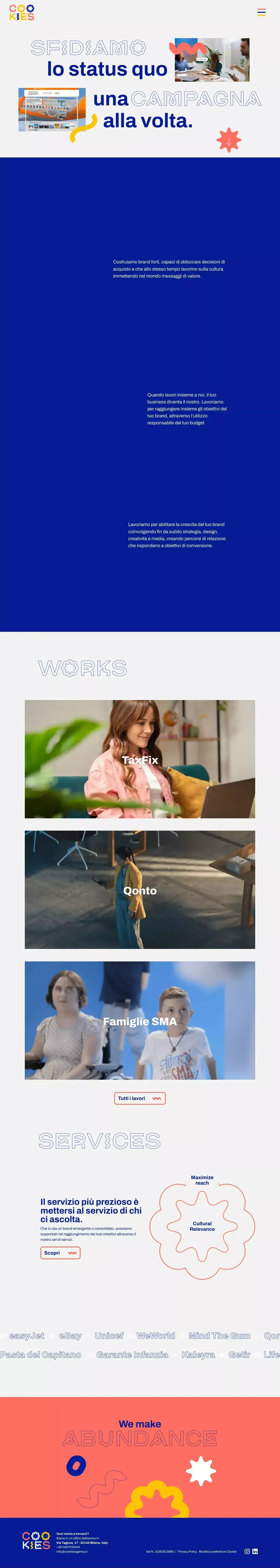 Cookies Agency - Agenzia di comunicazione Milano - website design
