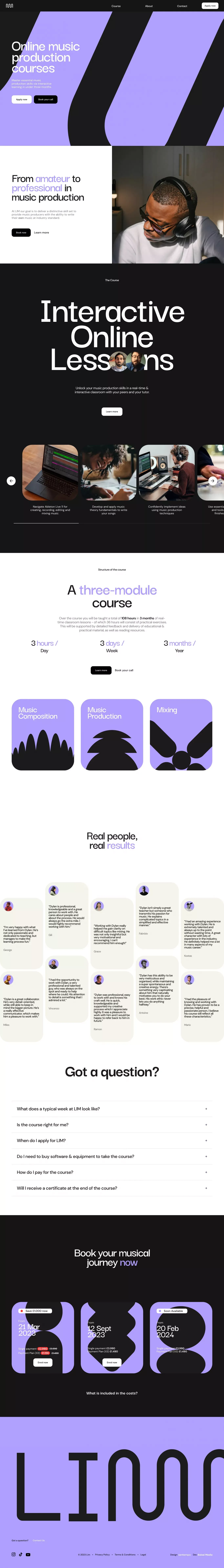 LimLondon | Homepage - Landing design