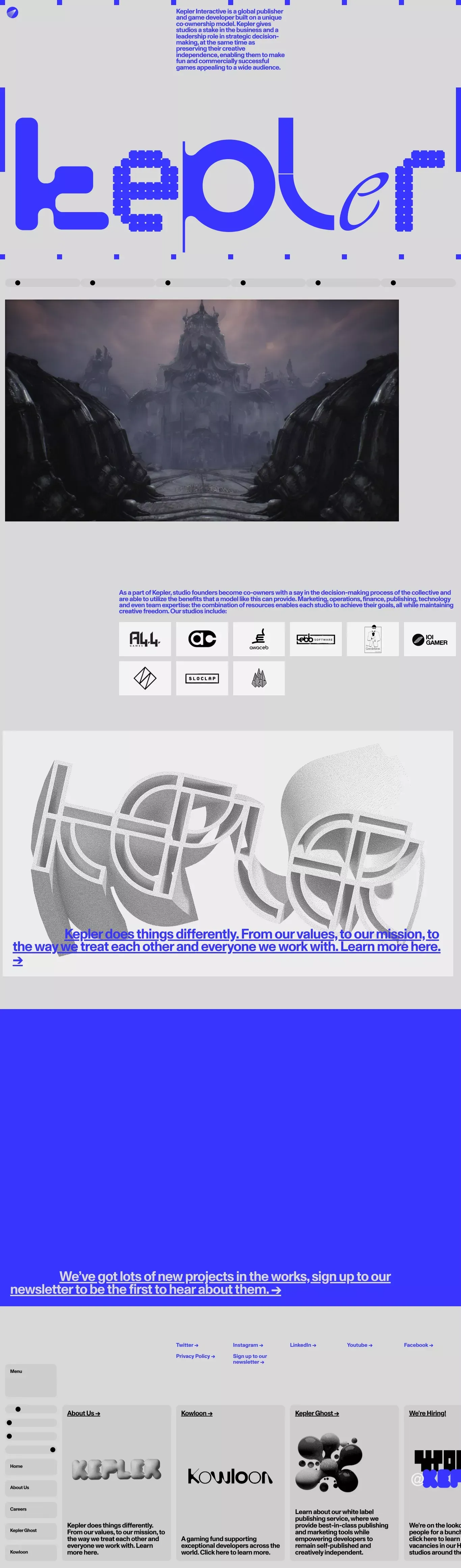 Kepler Interactive - Portfolio design