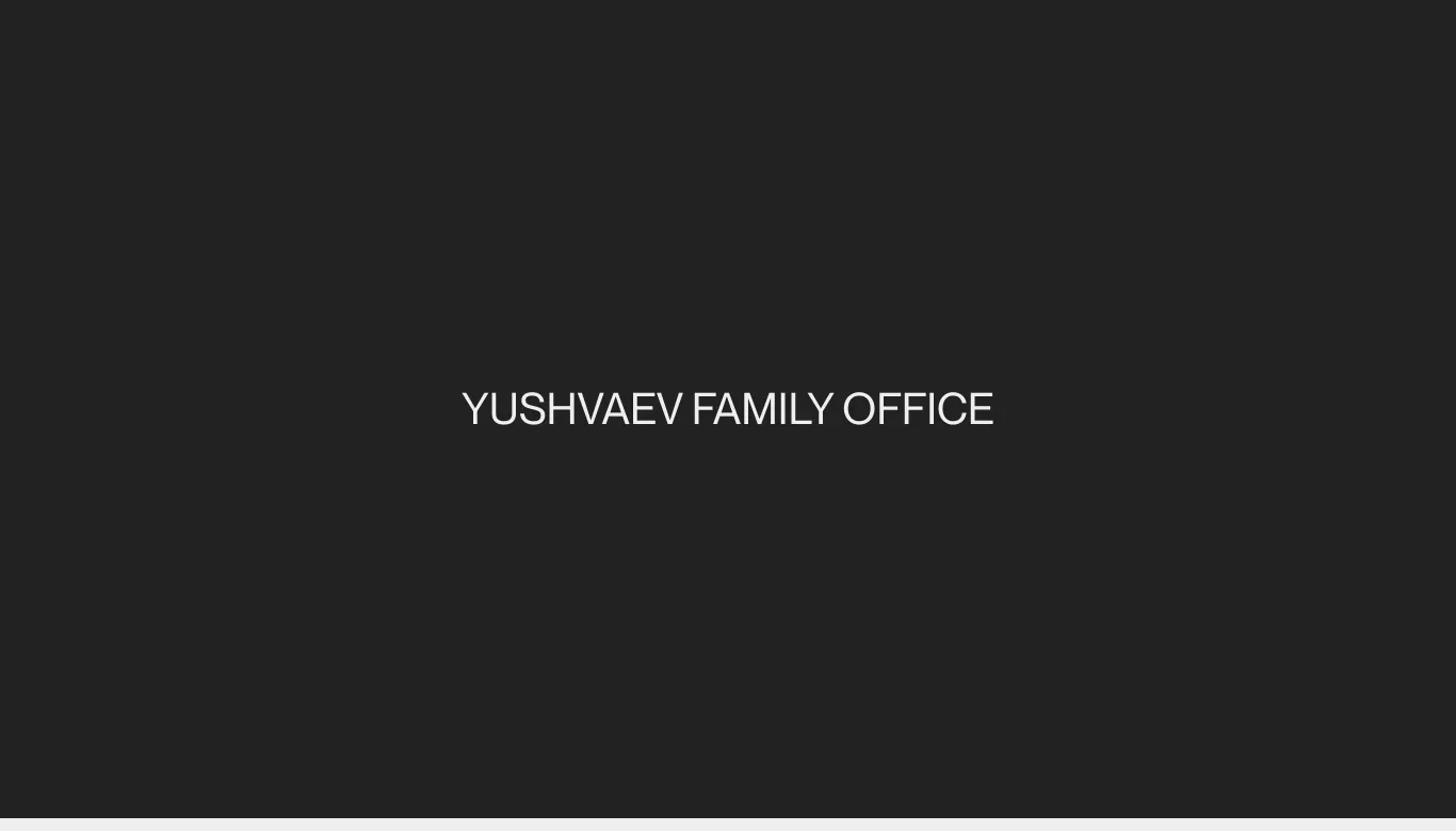 Yushvaev Family Office | Home - website design