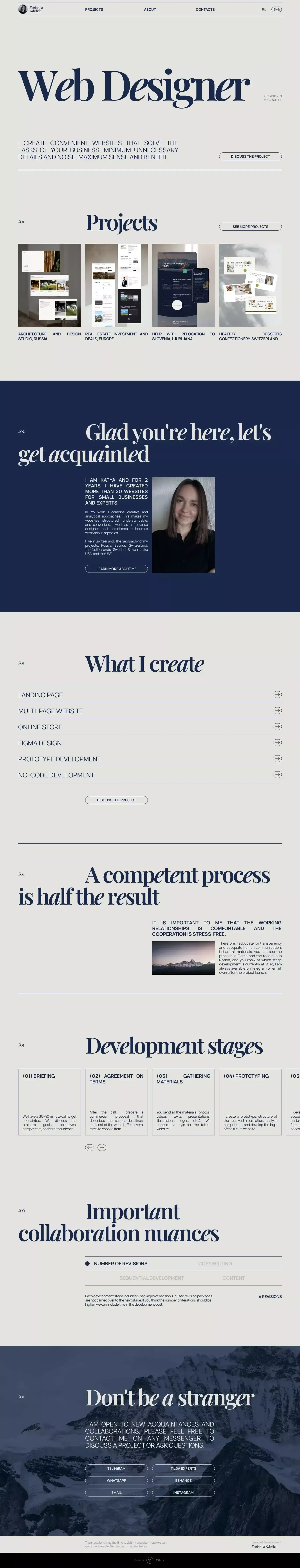 Ekaterina Zabelich - Your web design partner - website design