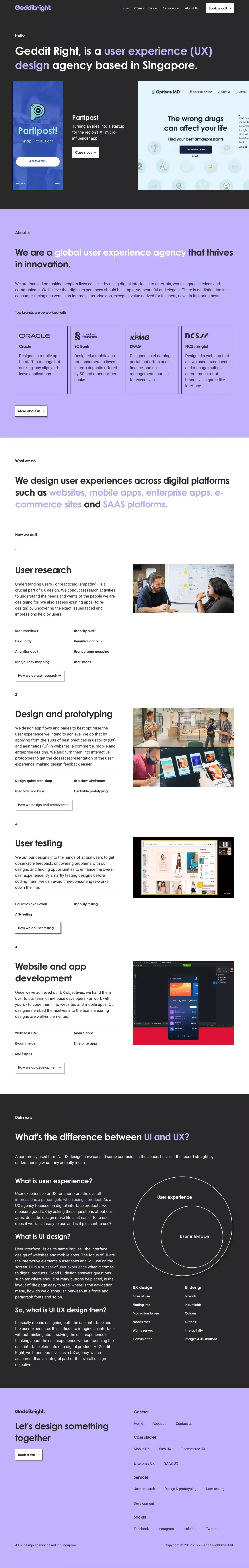 Geddit Right | UI UX Design Agency Based in Singapore - Product listing design