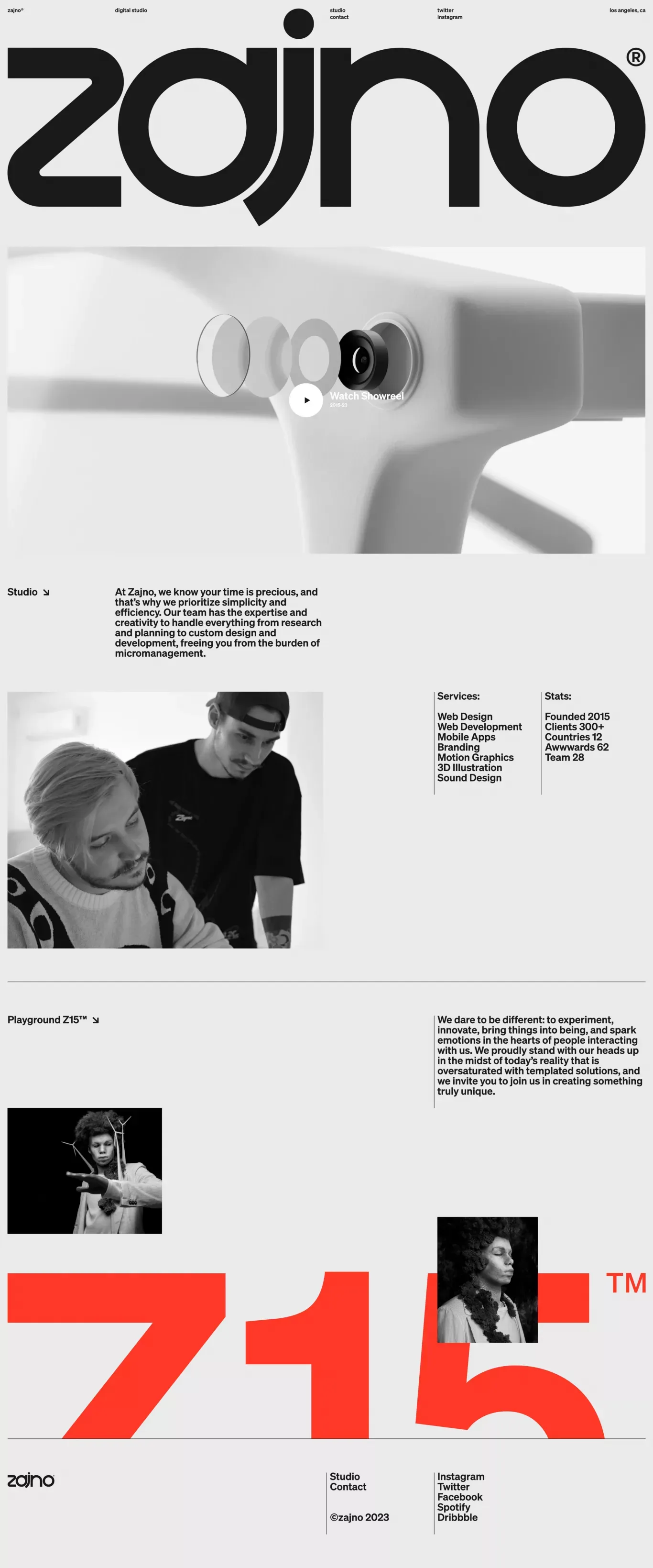Zajno | Digital Design Studio - Portfolio design