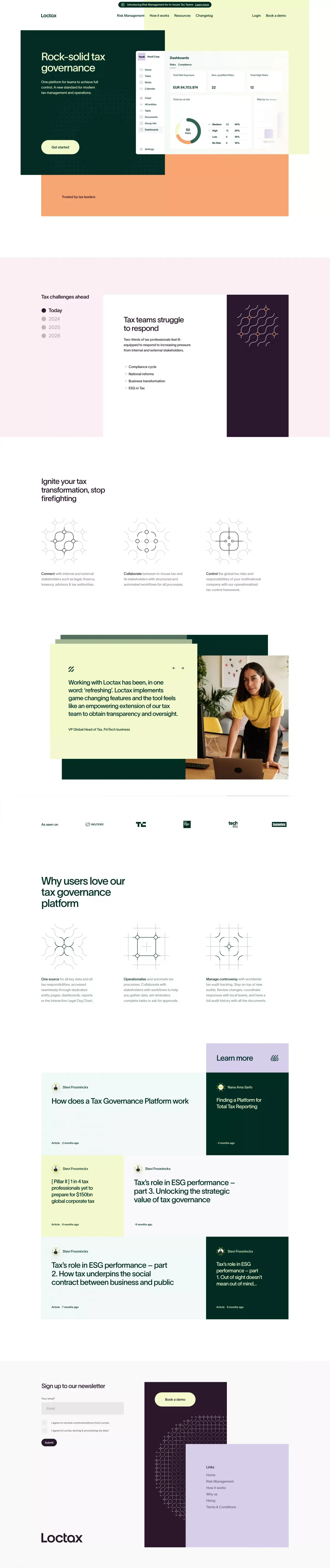 Loctax - Landing design