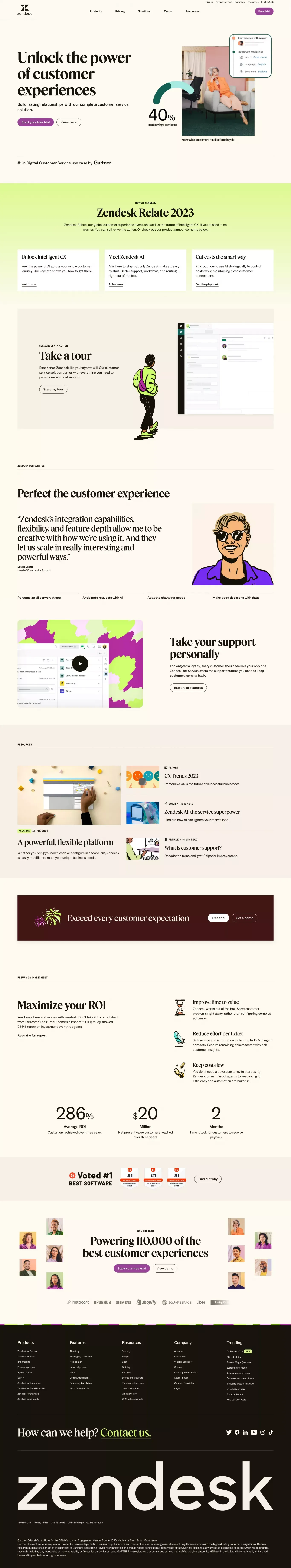 Zendesk - Landing design