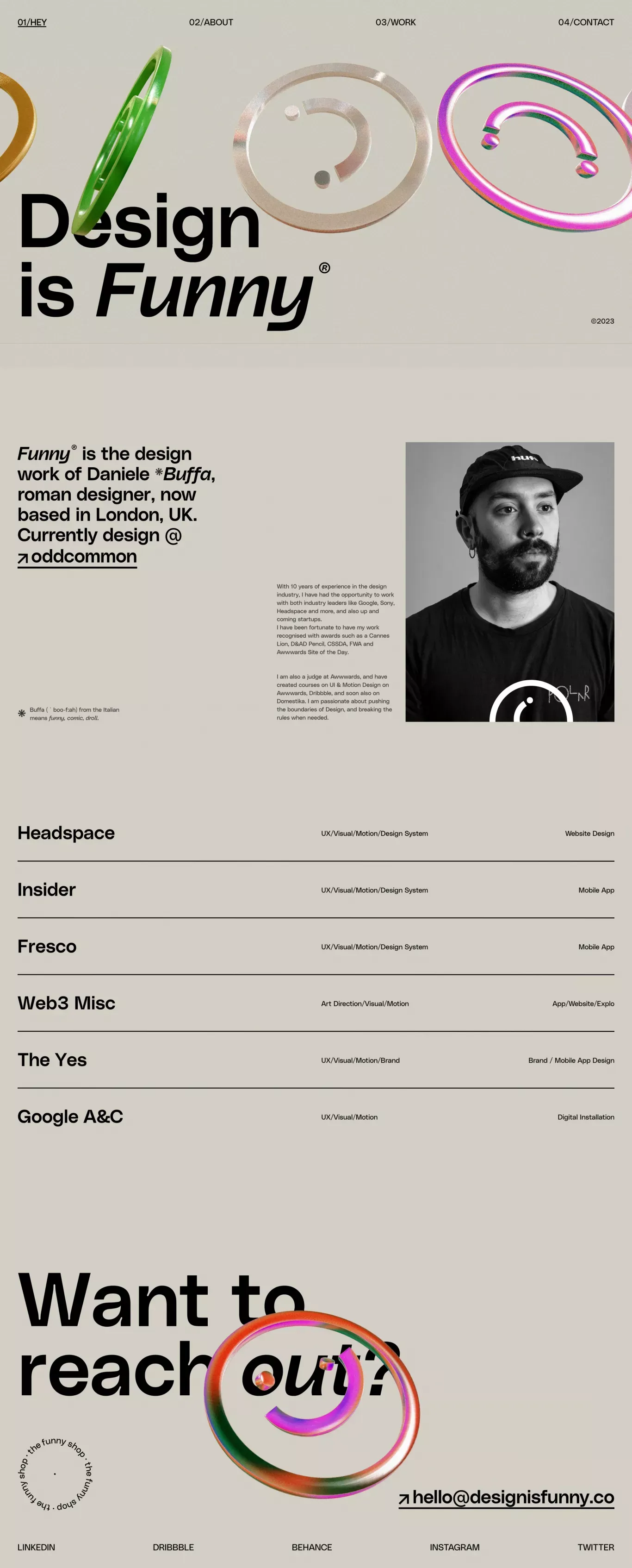 Design is Funny - Portfolio design