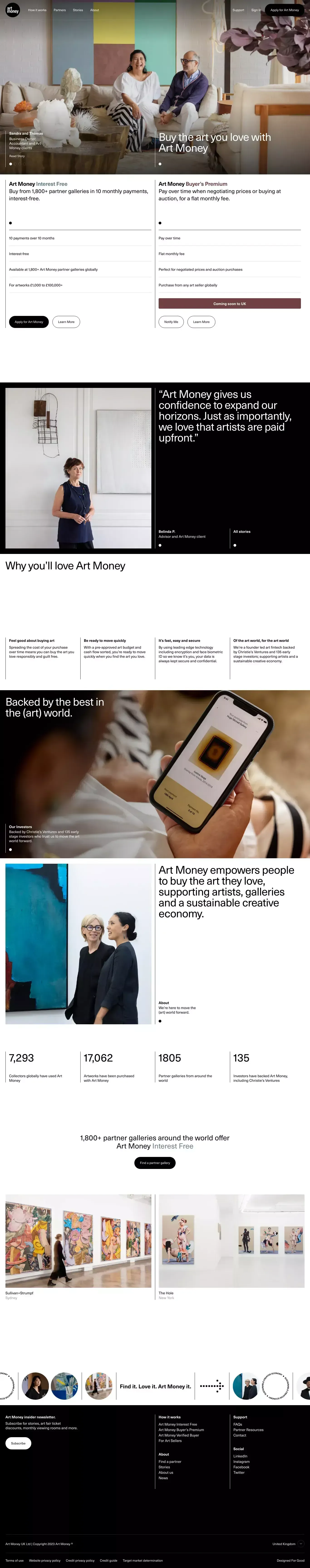 Art Money - website design