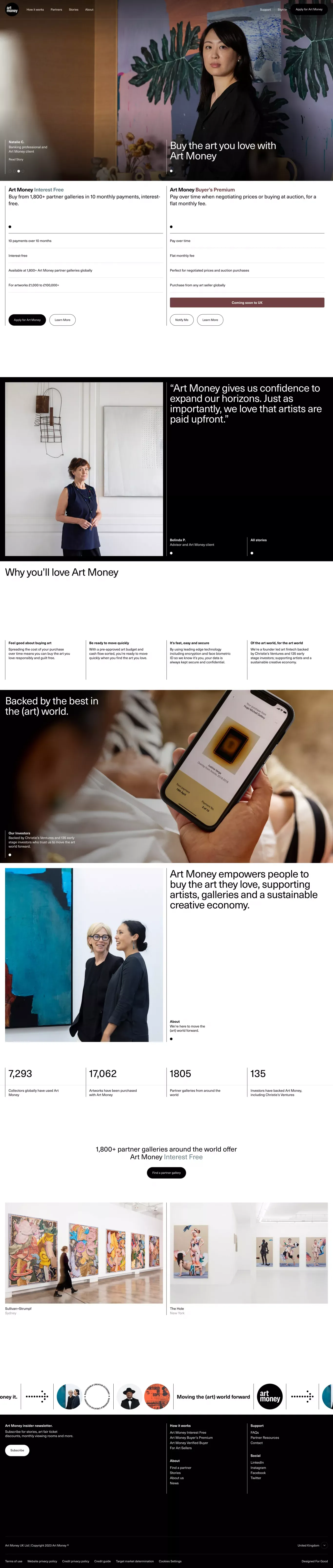 Art Money - Landing design