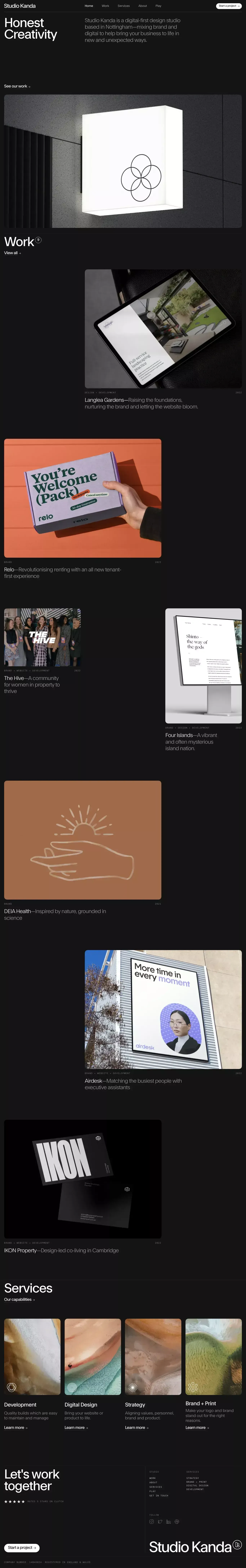 Studio Kanda - Portfolio design