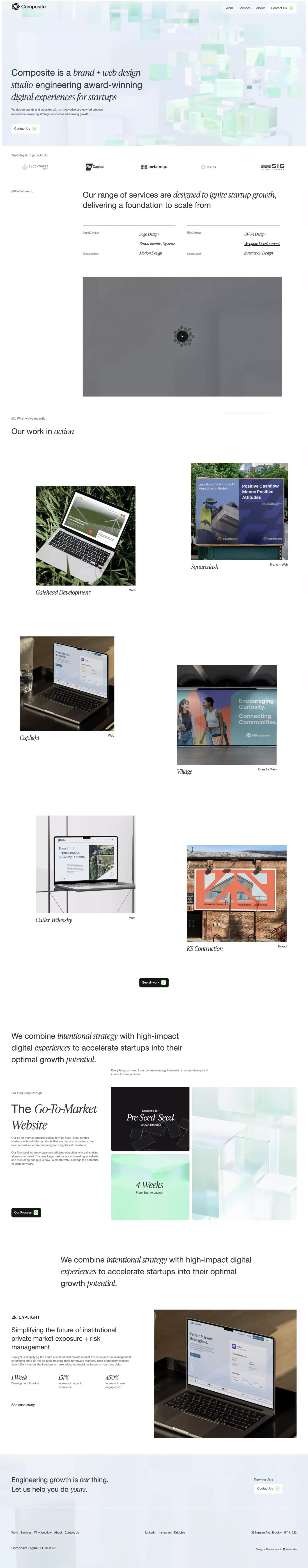 Brand + Web Agency Engineering Award-Winning Digital Experiences for Startups - Portfolio design