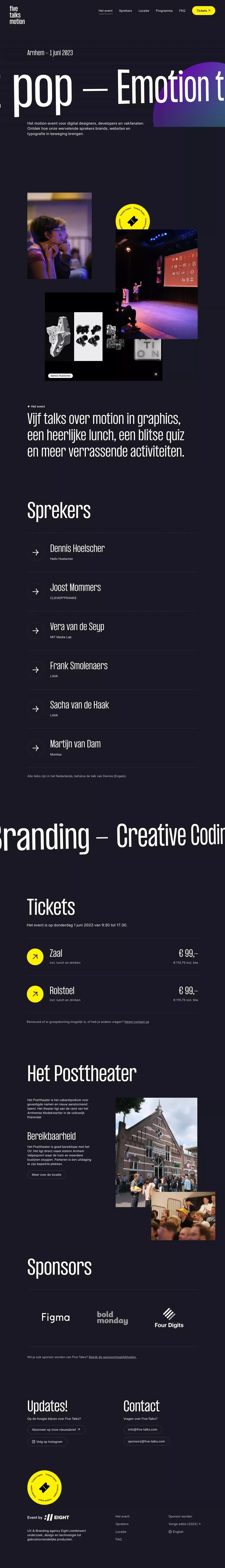 Five Talks Motion - Landing design