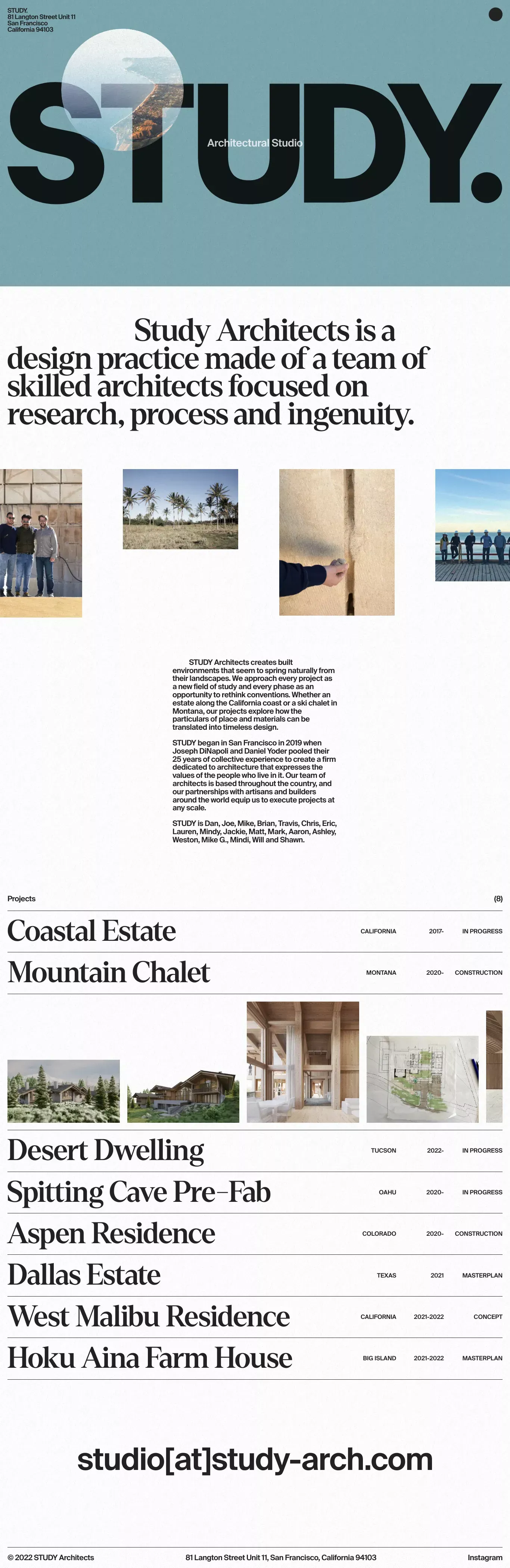 Study Architects - Portfolio design