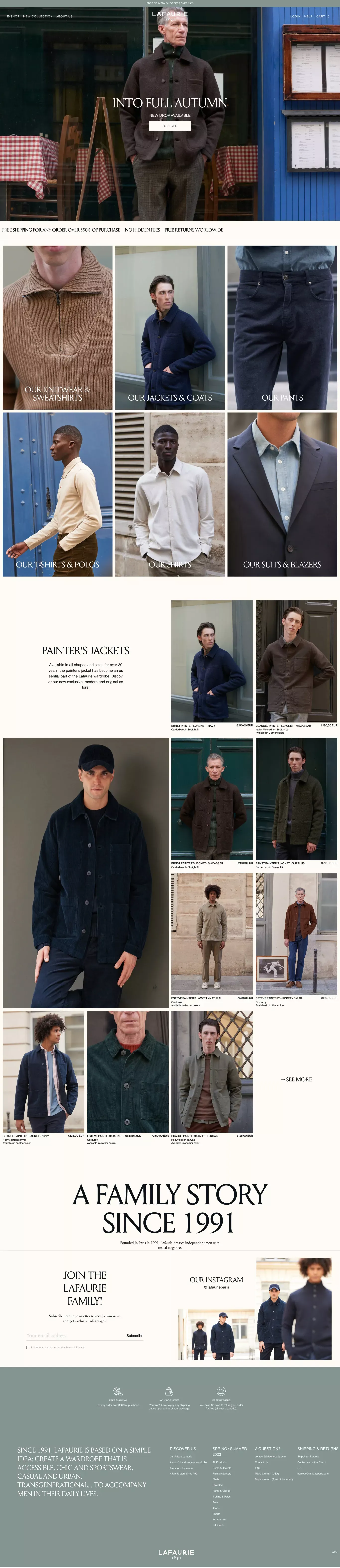 Lafaurie : a French family brand since 1991 - Ecommerce design