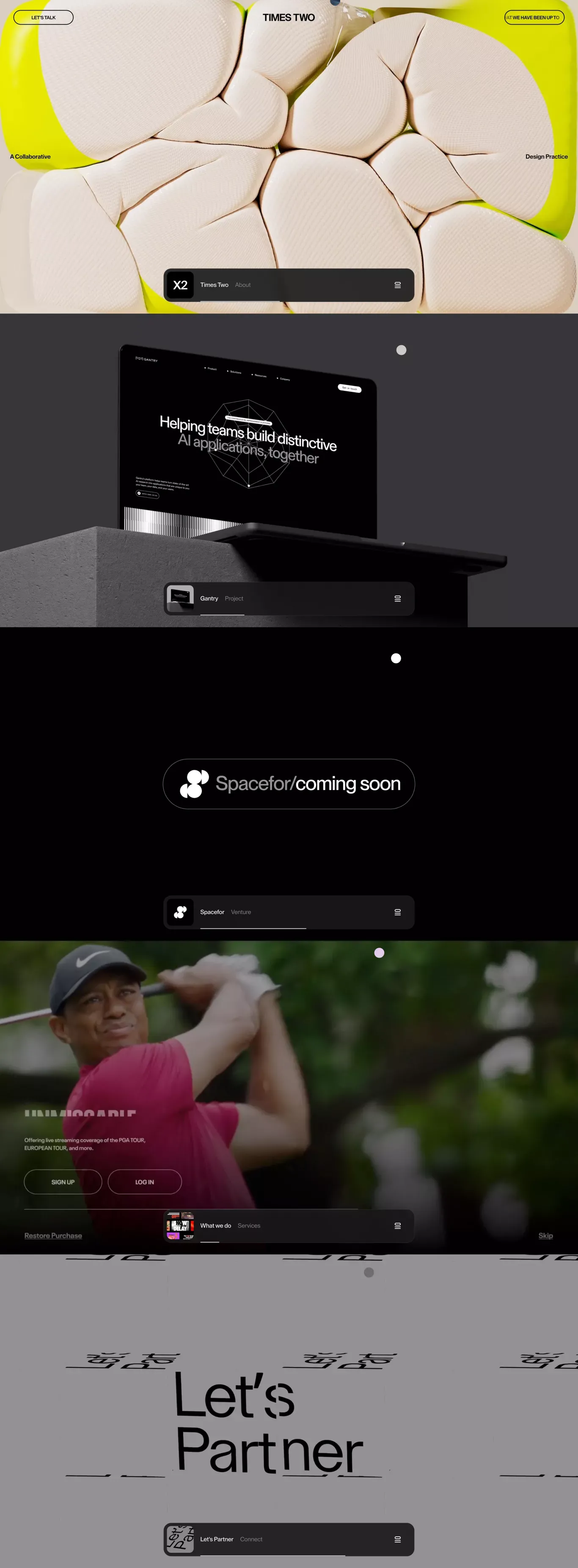 TIMES TWO | A brand & digital design practice - Portfolio design