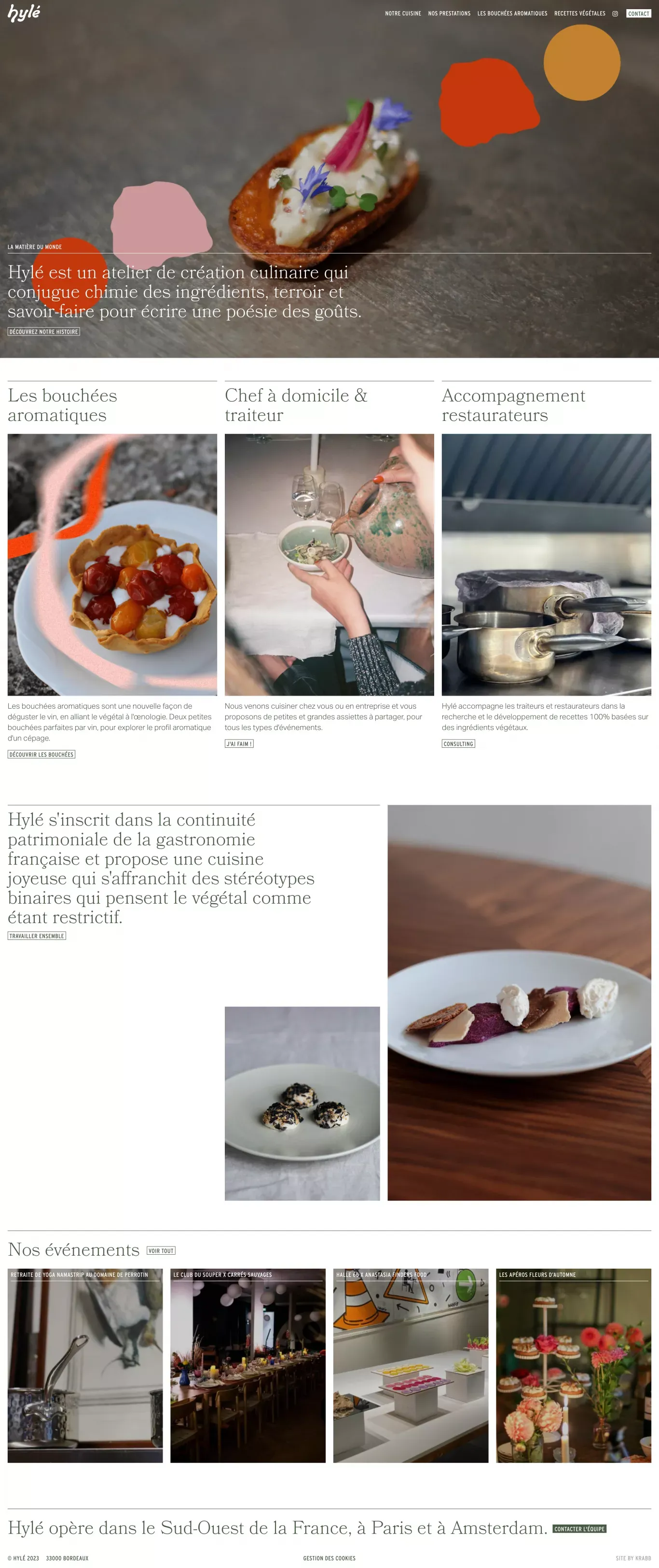 HylÃ© — La matiÃ¨re du monde - Portfolio design