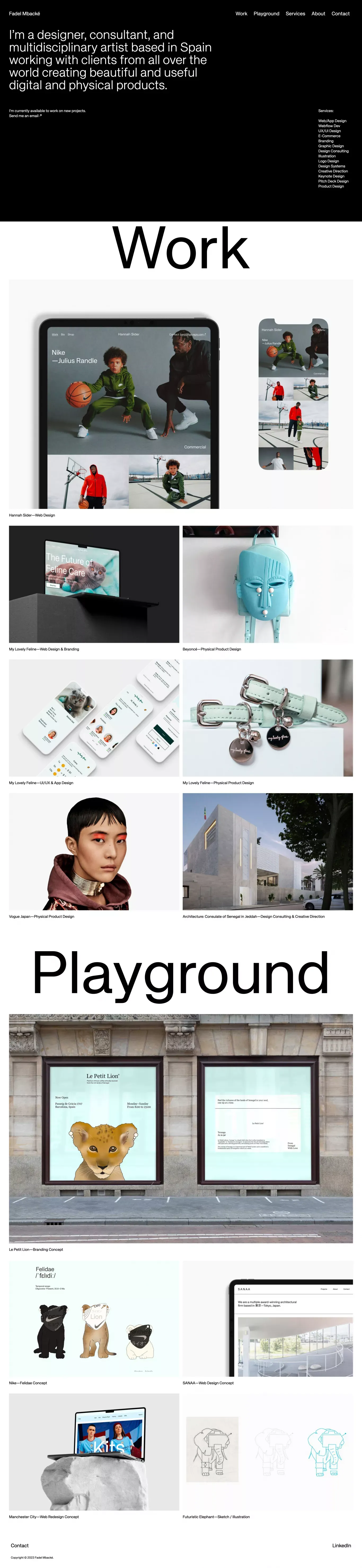 Fadel Mbacké - Portfolio design