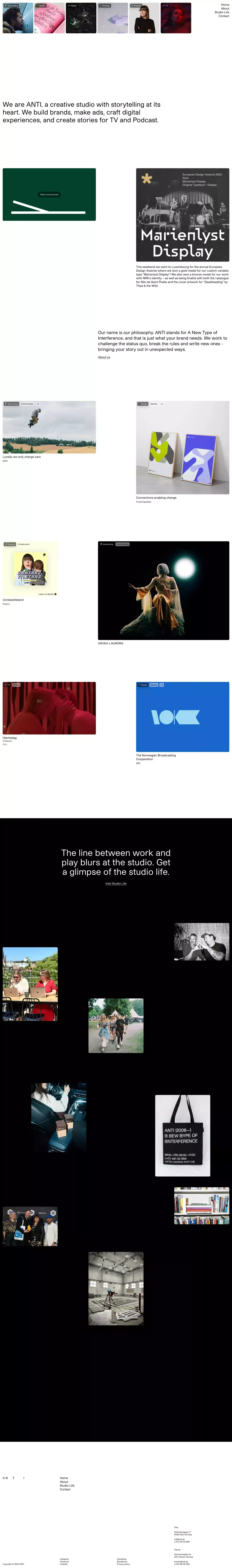 ANTI - Portfolio design