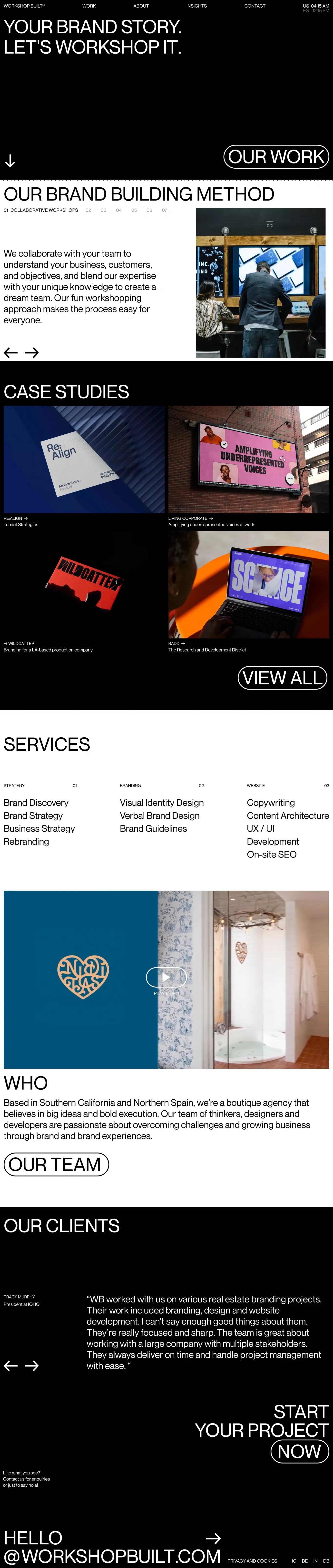 Workshop Built - Portfolio design