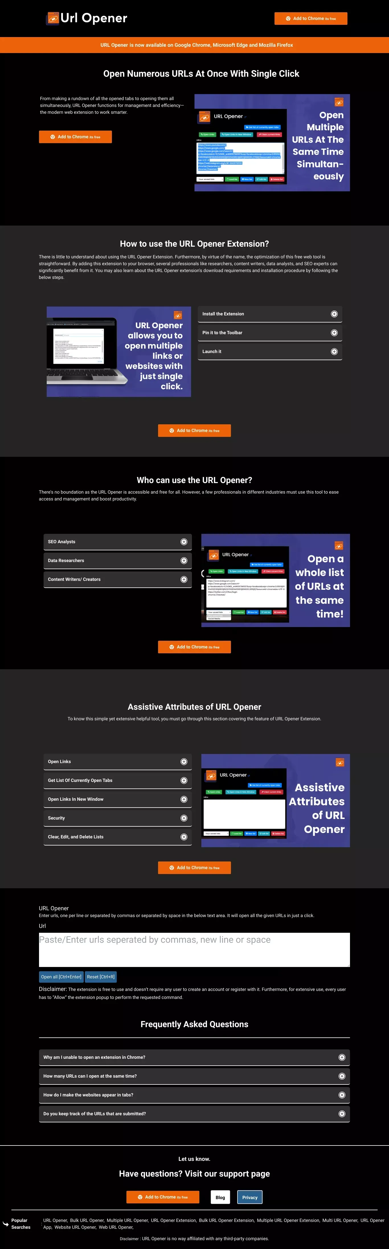 URL Opener - Multiple URL Opener | Bulk URL Opener - Blog design