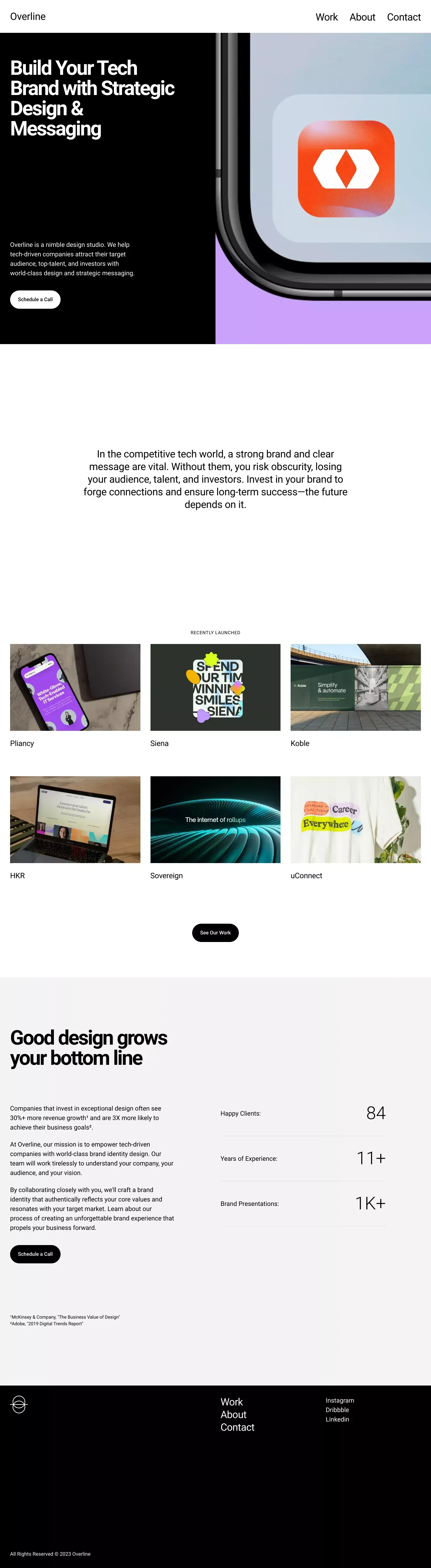 Overline | Build Your Tech Brand with Strategic Design & Messaging - website design