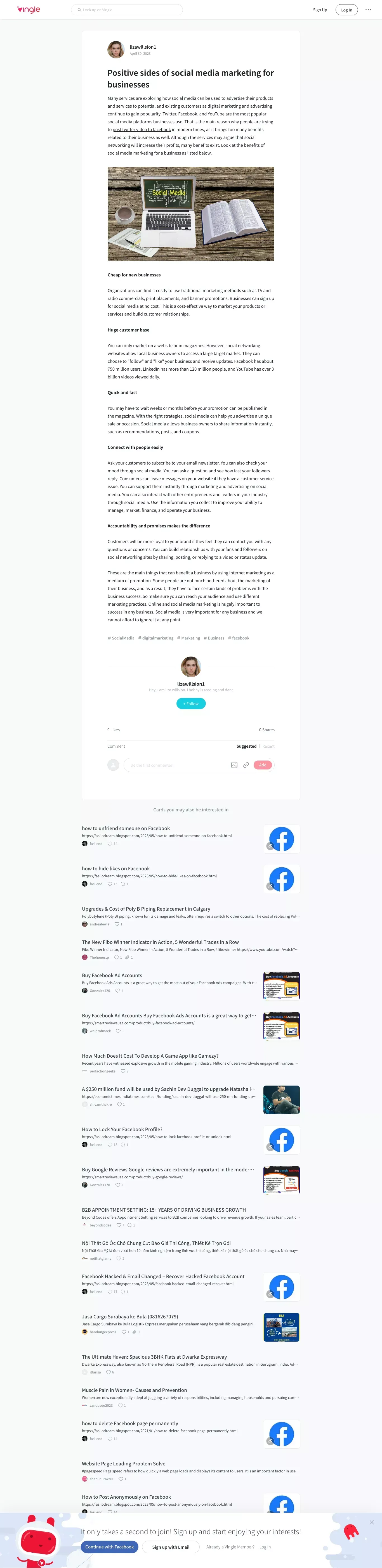Positive sides of social media marketing for businesses - lizawillsion1 | SocialMedia, digitalmarketing, Marketing, Business, facebook | Vingle, Interest Network - Blog design