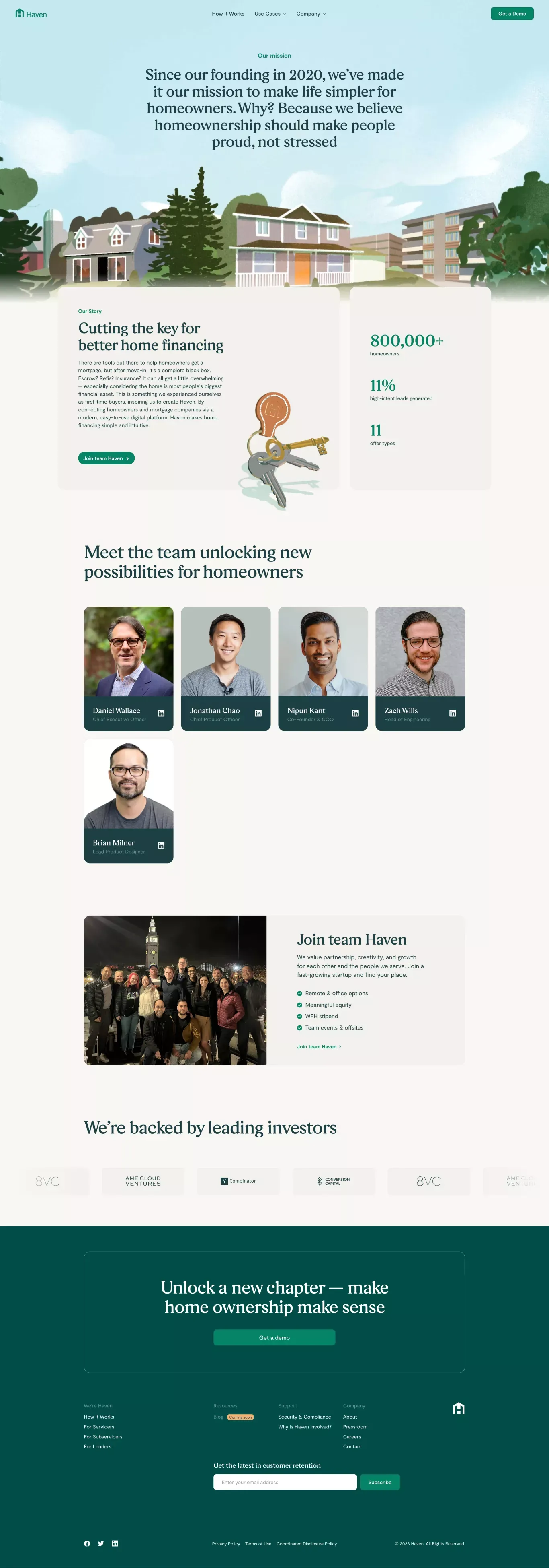 Learn more about team Haven – Haven - About Us  design