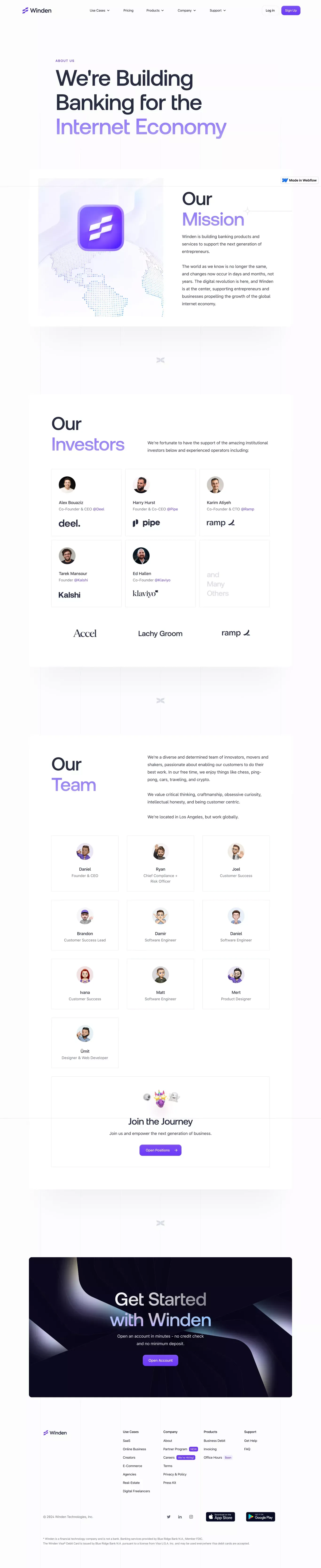 Winden - About - About Us  design
