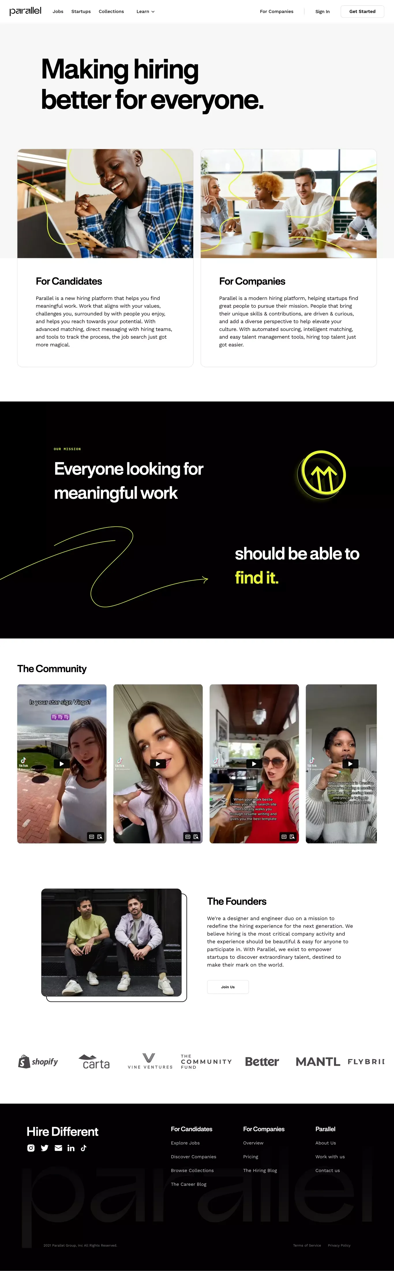 Parallel | About Us - About Us  design