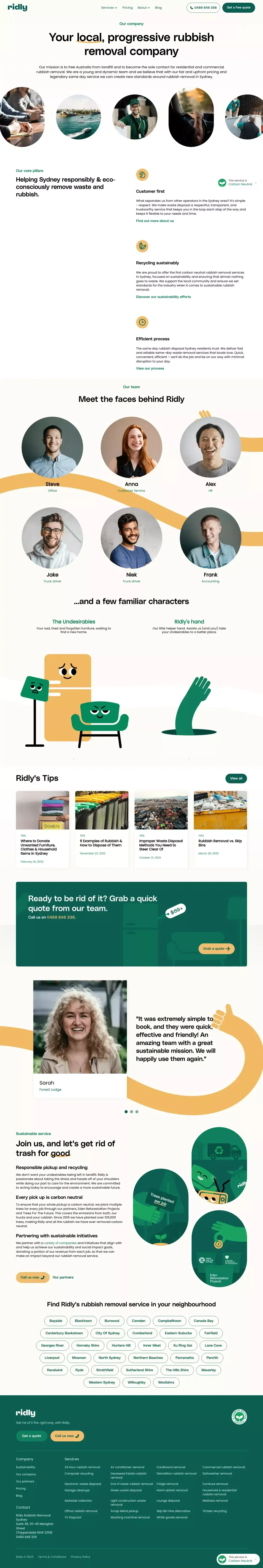 Your Friendly & Trustworthy Rubbish Removal Partners in Sydney - About Us  design