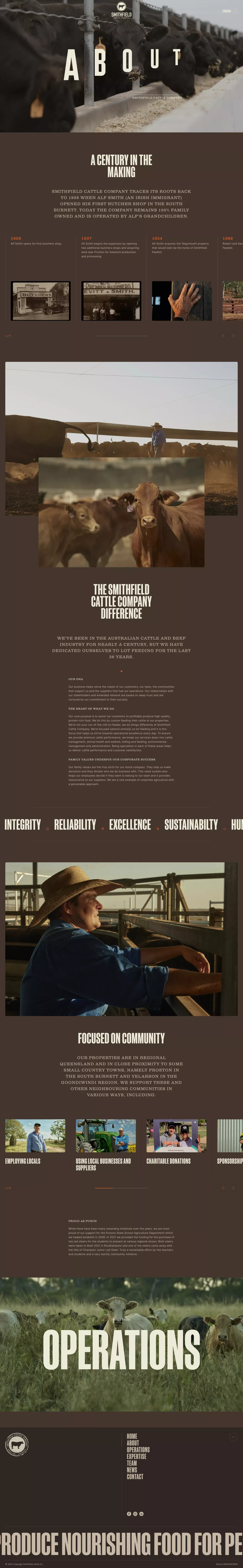 About | Smithfield Cattle Co. - About Us  design