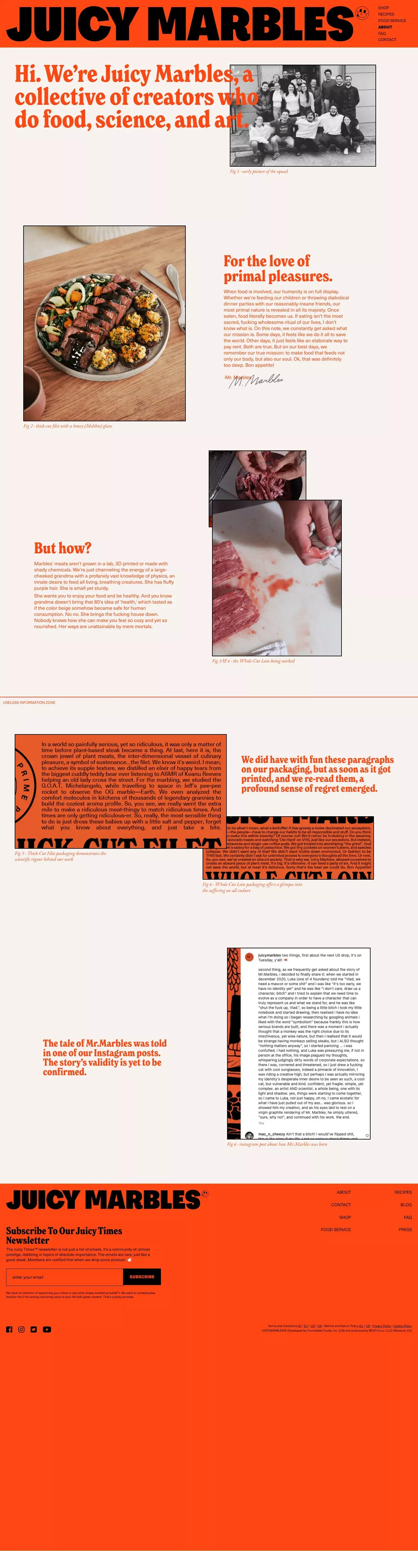 About 🥩 Juicy Marbles® - About Us  design