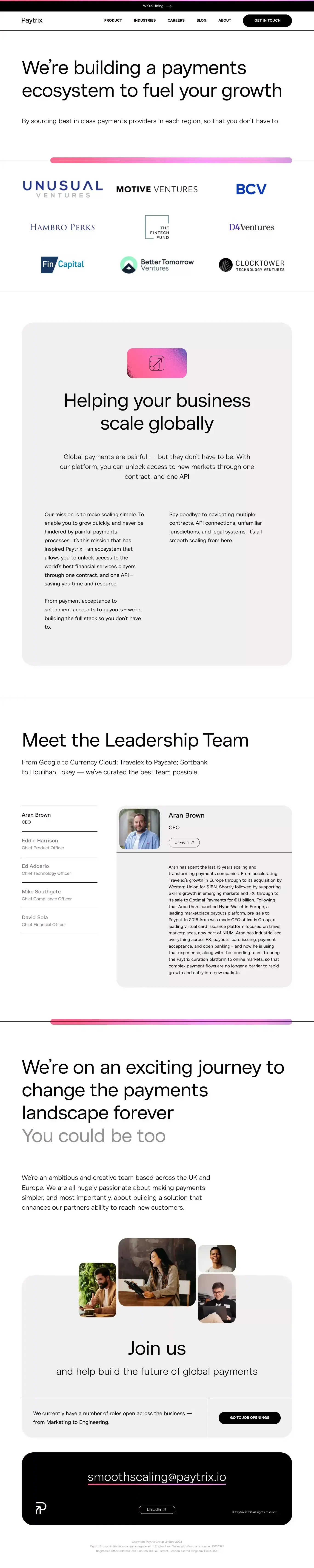 Paytrix | About - About Us  design