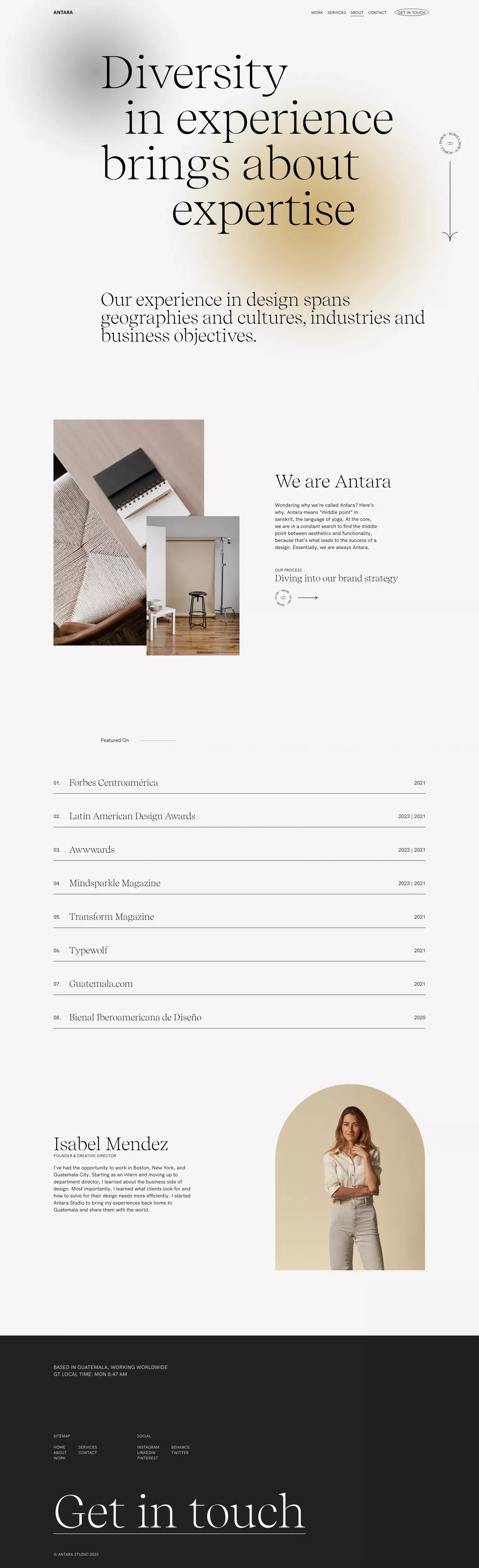 Antara Studio - About - About Us  design