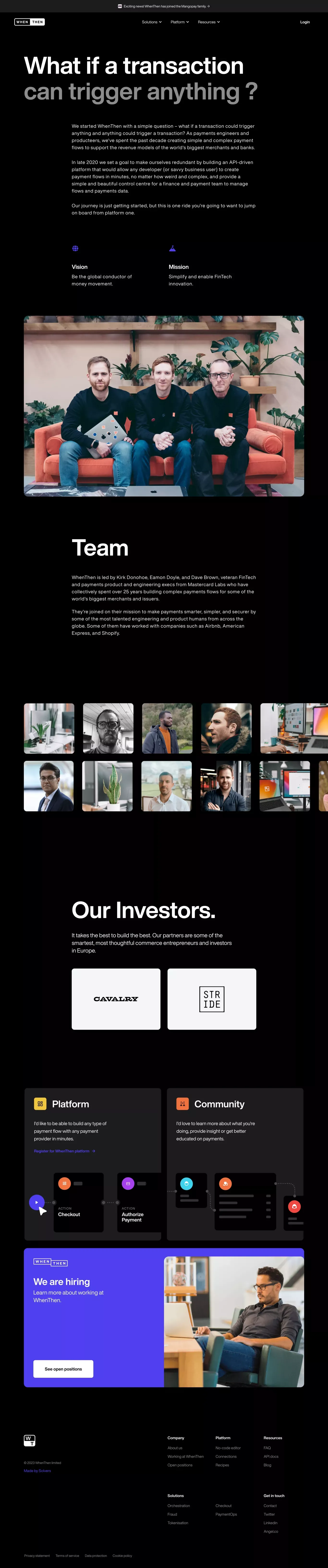 About WhenThen - About Us  design