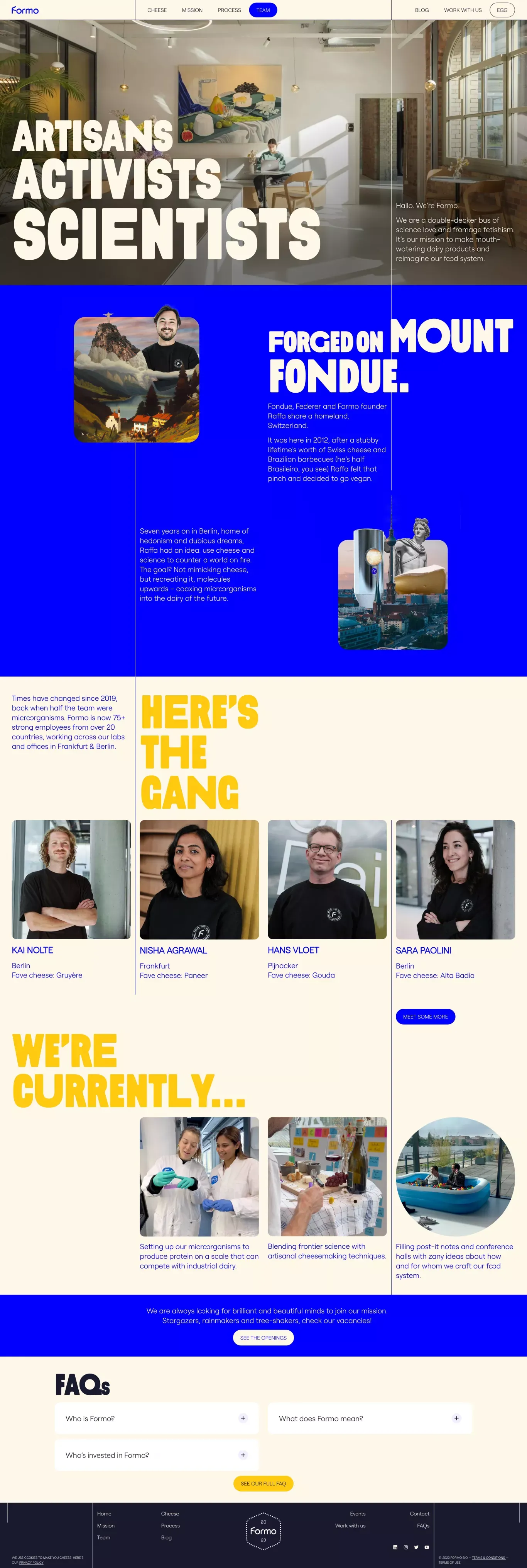 Team - Formo - About Us  design