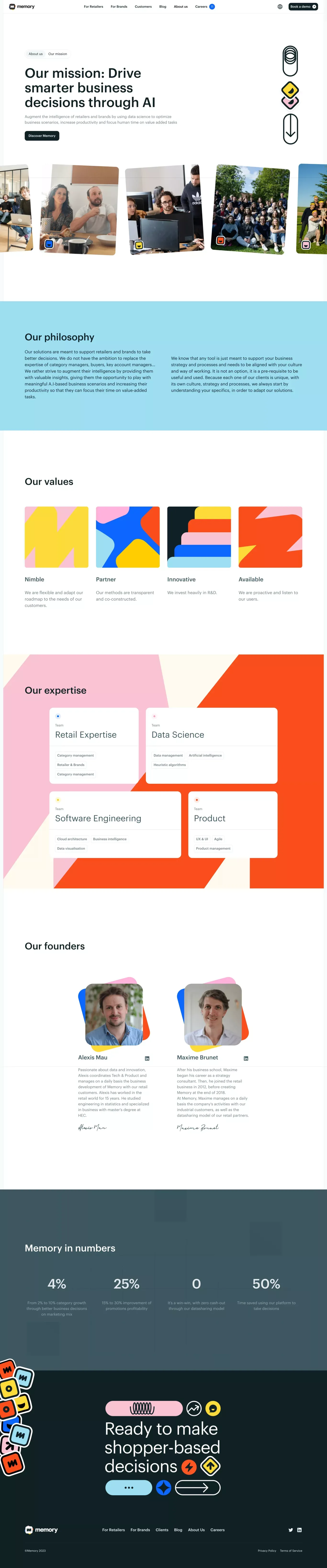 Our mission: Drive smarter business decisions through AI - About Us  design
