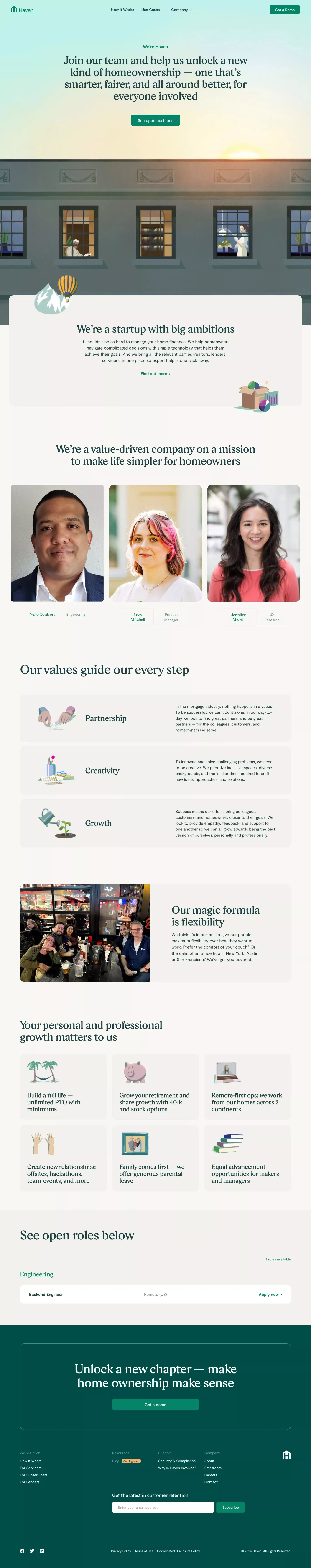 Join a startup with big ambitions – Haven - Career design