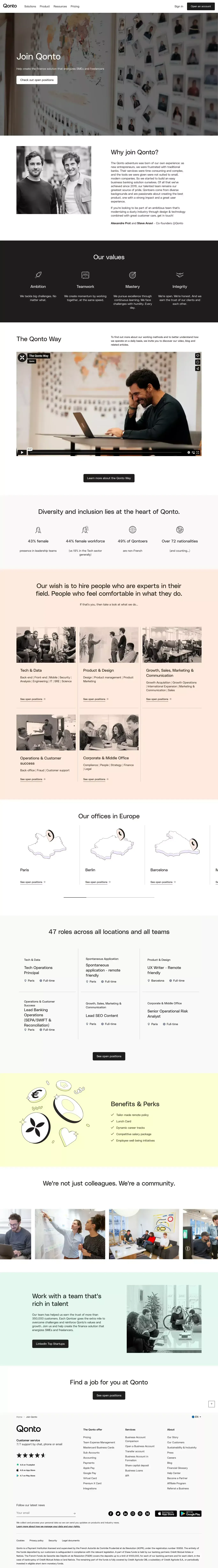 Qonto - Careers - Join the team - Career design